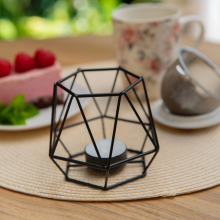 Świecznik metalowy geometryczny 9cm RAVI